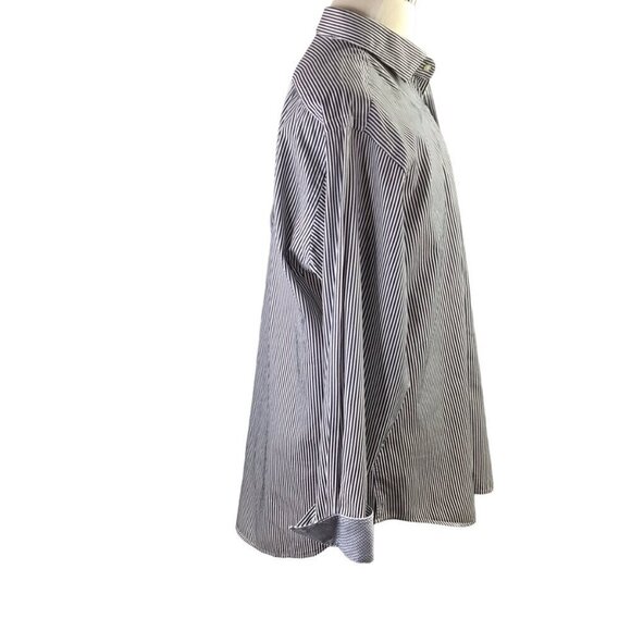 Jack Stone Thomas Dean Long Sleeve Contrast Flip Cuff Size XL Navy Blue Stripe - Picture 4 of 8